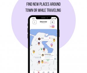 Cuplr map display featuring active users and businesses