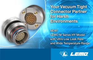 New Lemo M series HY Model, Vacuum-Tight Connector