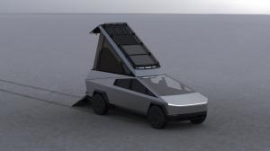 Wedge-style camper for the Tesla Cybertruck