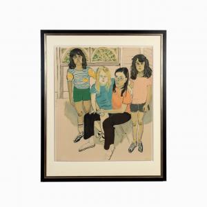 Color lithograph on paper by Alice Neel (American, 1900-1984), titled The Family, editioned “76/175” lower left, signed and dated (est. $3,000-$6,000).