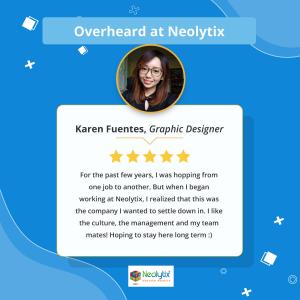 Karen Fuentes sharing her experience working at Neolytix