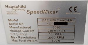 User of Hauschild SpeedMixer® should carefully check the labels and contact Hauschild for information about the authenticity of their device