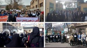 Teachers, considered one of the humblest branches of any society, have been holding nationwide gatherings protesting the regime’s plundering policies that have left them unable to make ends meet in their retirement after decades of hard work.
