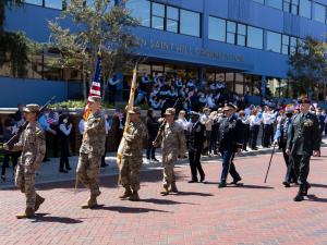 Mid-afternoon was a Memorial Day parade to honor those fallen in battle.