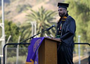 Gio Santos Cantu at 2022 Commencement Ceremony