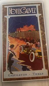 Original brochure from 1911 (est.) for Galvez hotel featuring Model T Roadster