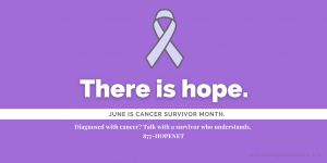 There is hope. Cancer Hope Network provides 1:1 support for cancer patients and caregivers.