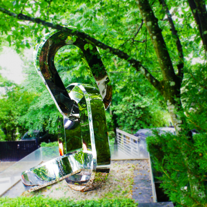 Sculpture in stainless steel from Cedric Koukjian