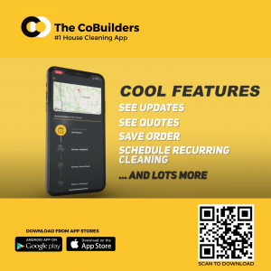 The CoBuilders App lets homeowners order house cleaning service from their mobile device