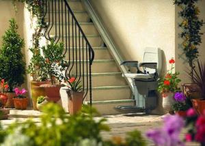 A stair lift at a home in Columbus