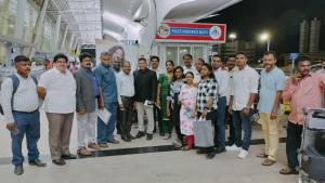 Dr David K Pillai with Staff Members, Associates and Parents @ Chennai International Airport to say good bye to all the students flying Philippines