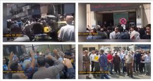 On June 18, Tehran and other major cities witnessed protests. People of different walks of life were in the streets, shouting, “We will not give in to disgrace!” and addressing Raisi by saying, “Enough with the empty promises! Our food tables are empty!”.