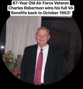 87-Year Old Air Force Veteran Charles Robertson wins full VA Benefits Back to October 1962