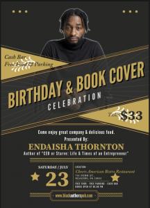 Endaisha Thornton's Birthday and Book Cover Event