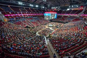 Thousands of people attended YES Prep's Senior Signing Day at Houston's Toyota Center.