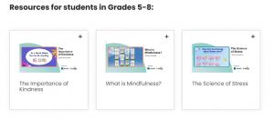 A screenshot of social-emotional learning resources available in SMART Technologies' Lumio digital learning platform.