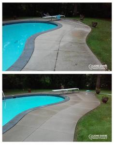 Lions Share Maintenance Patio Cleaning Before & After