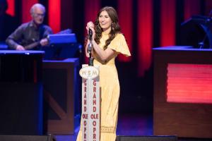 Katy Nichole is pictured on stage during her Grand Ole Opry debut June 18. (© Grand Ole Opry, photo by Chris Hollo)
