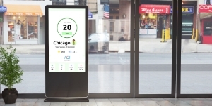 Digital standee with live AQI feeds