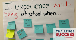 Students reflect on what brings them well-being at school