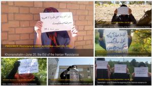 In Tehran, Kerman, Rasht, and more cities the resistance units aired excerpts from speeches delivered by Mr. Rajavi and Mrs. Maryam Rajavi, President-elect of the Iranian opposition coalition National Council of Resistance of Iran (NCRI).
