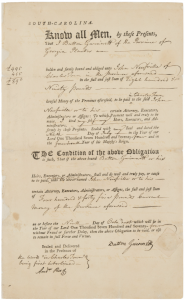 Button Gwinnett’s rare signed document completed an autograph collection of the signatories of the Declaration of Independence, purchased by dealer John Reznikoff for $1.4 million.