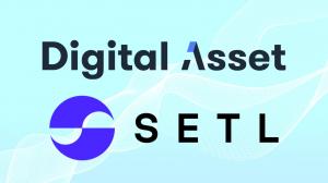 Logos of Digital Asset and SETL on backsplash