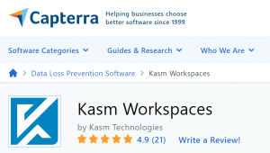 Kasm Workspaces named in the Capterra Shortlist Report