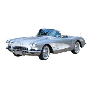 Fully restored, powder blue 1959 Chevrolet Corvette convertible, meticulously maintained, rust-free and running, with a 283 c.i. 230 hp V8 engine. (CA$82,600).