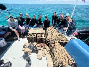 6 female veterans and all female boat crew