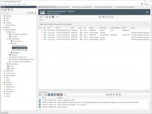 Screenshot of Backend Corner Bowl Software Logon Session Report For Remote Server Manager