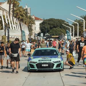 OneLife Rally's Supercars are exhibited on Italian streets of Trieste.