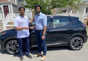 Saleem S. Shaik taking Delivery of his New Bolt EUV