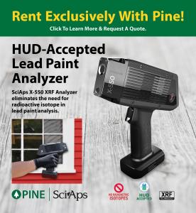 Pine-SciAps HUD-Accepted Lead Paint XRF Analyzer - Rent Exclusively With Pine.