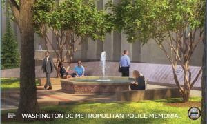 Washington, DC Metropolitan Police Memorial and Museum fountain July 2022