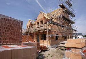 construction site of an new built house