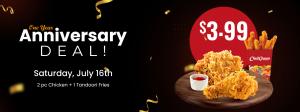 ChickQueen Celebrates 1 Year Anniversary With .99 Chicken Deal.