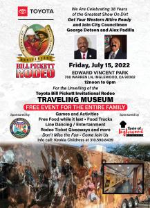 Bill Pickett Invitational Rodeo Los Angeles,  July 16-17, BPIR, KimiRhochelle, KRPR Media