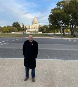 Everett Stern in front of the Capitol