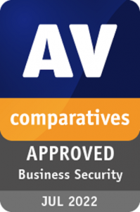 AV-Comparatives Award plus Logo for certified products of Long-Term Enterprise & Business IT Security Test July 2022.
