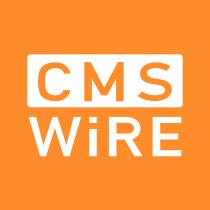 Orange background with white letters that read CMSWire