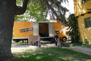 orange moving truck