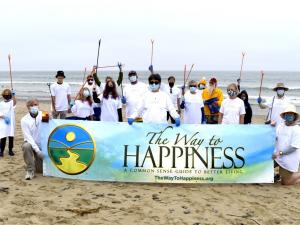 Church of Scientology Ventura volunteers and friends cleaned up Marina Park after some who celebrated July 4th left litter behind.