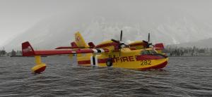 Bridger Aerospace Digital Super Scooper Model on the water in X-Plane 12. The Viking Air CL-415EAF is an amphibious aircraft, capable of scooping 1,412 gallons of water and dropping it on a wildfire. The CL-415EAF is the only purpose-built aerial firefighting asset. 