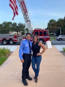 New Fire Fighter Jake Frew and Donna Korn