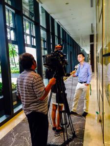 Channel News Asia Interviewing Danny Yeung, CEO of Prenetics at the HealthTech CEO Summit