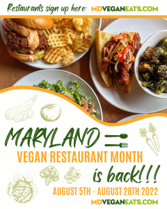 Flyer for Vegan Restaurant Month