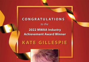 Kate Gillespie, 2022 MWAA Industry Achievement Award Winner
