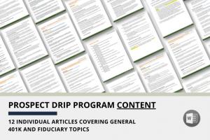 Prospect Drip Content Image Displaying Pictures of Word Doc Articles