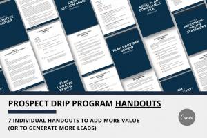 Prospect Drip Program Image Displaying Pictures of Document Handouts